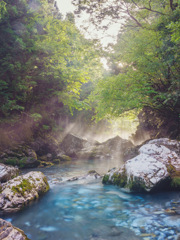 真夏の円原川