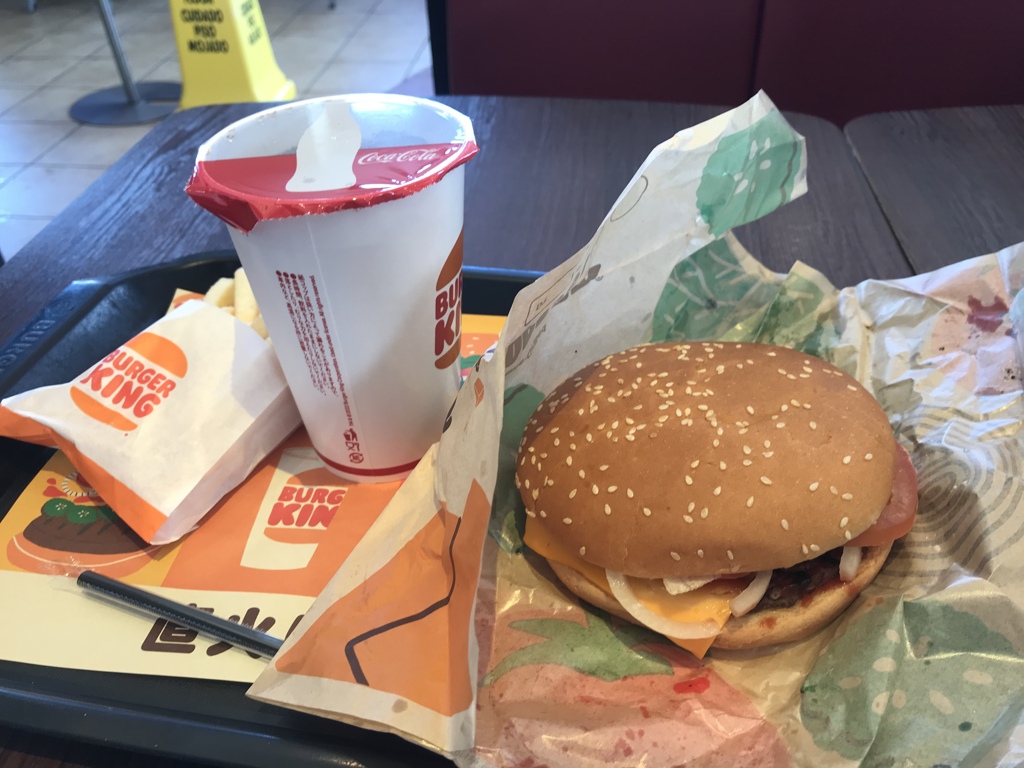 健康診断断食明けのバーガーキング！