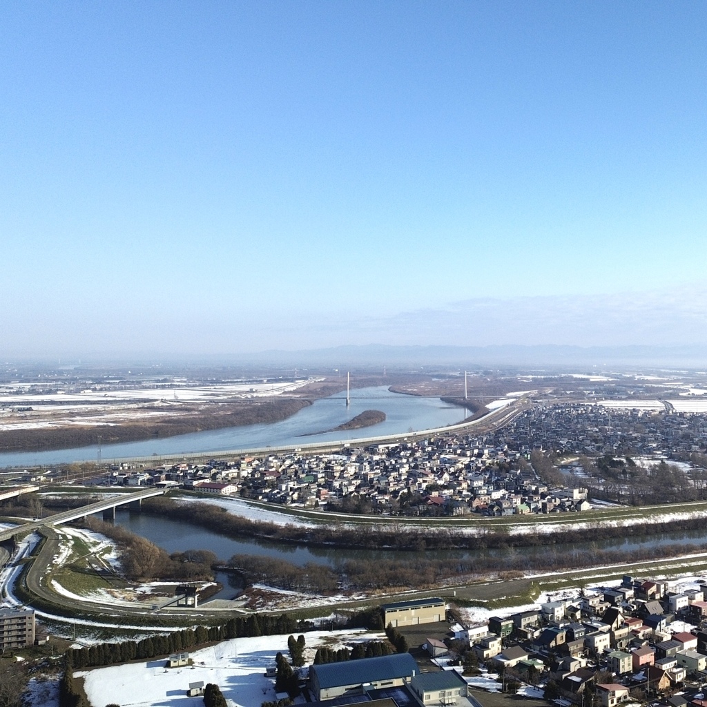 石狩川と千歳川