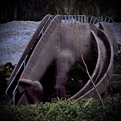 サルバトーレ・ダリが描いた馬のような廃棄された遊具