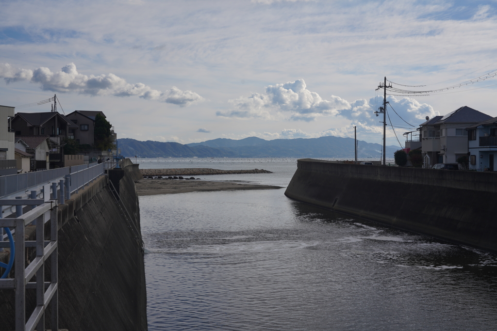 河口にて Carl Zeiss tesaer 50mm f3.5 沈胴