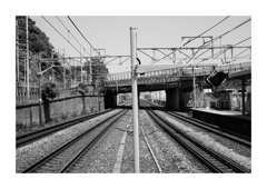 線路は続くよ～  Topcor-S f50mm F2