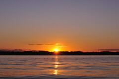 sunset on lake