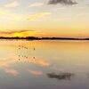 夕方の海辺