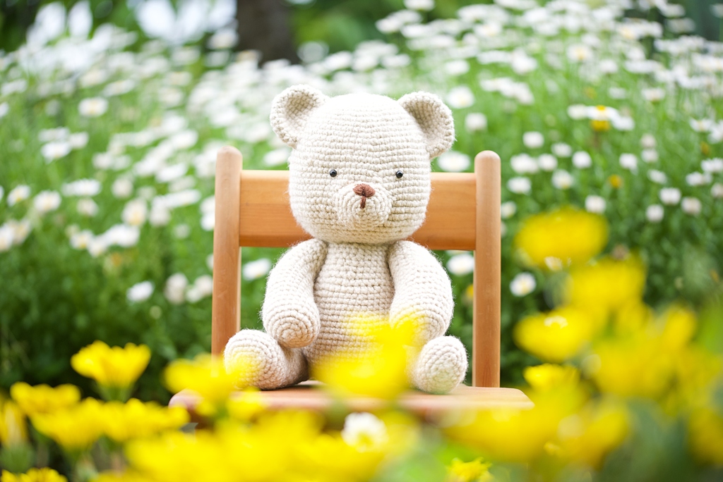 花畑のクマさん