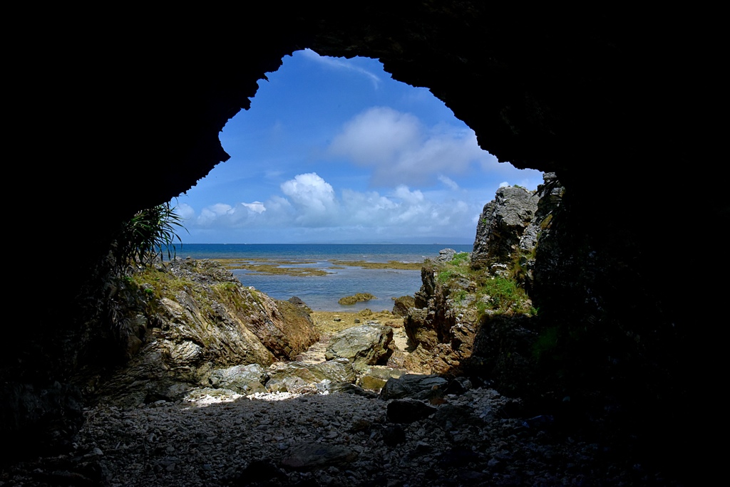 洞窟の出口