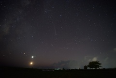 夜初めに見えた存在感が出てきたアトラス彗星
