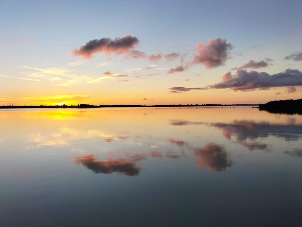 海辺の夕方