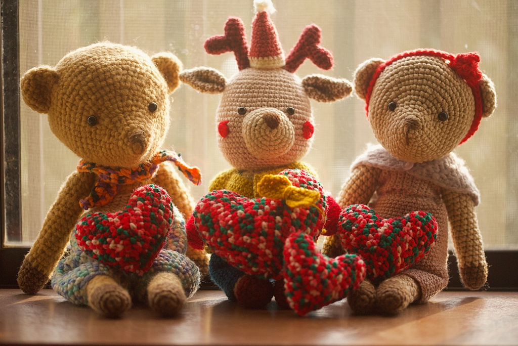 クリスマスのあみぐるみ