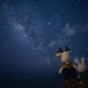 天の川と後ろ姿