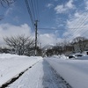 雪の歩道