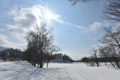 青空と雪底