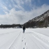 新雪につける足跡