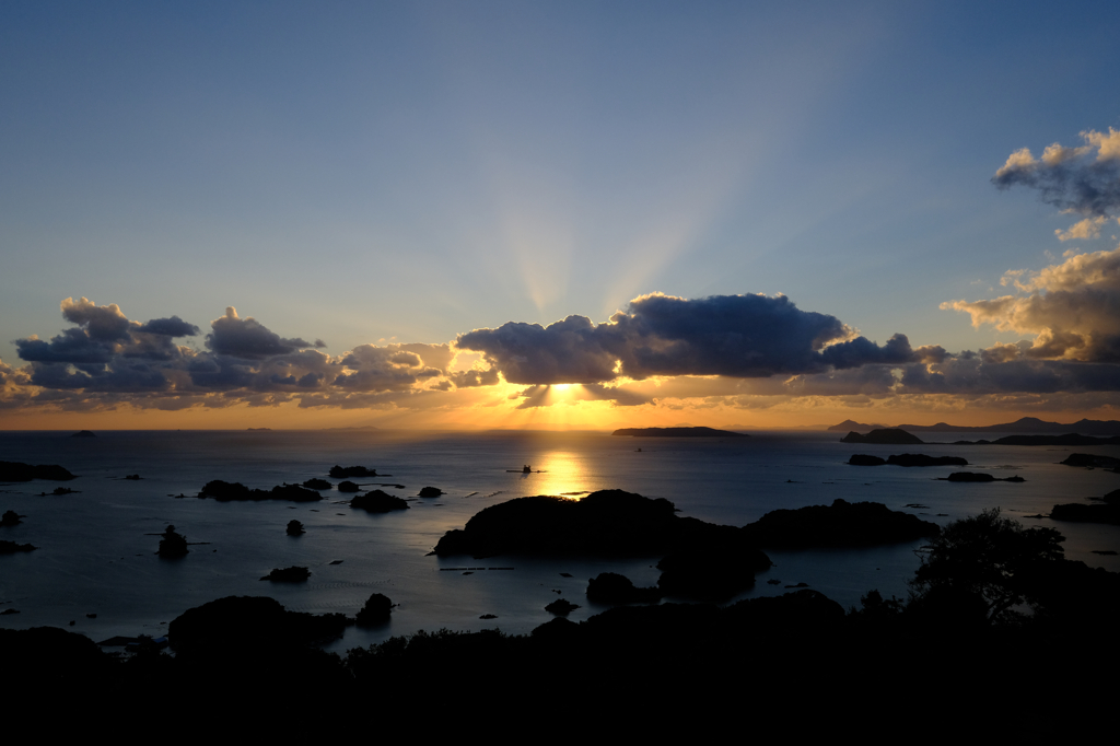 九十九島の夕日