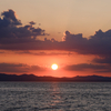 浅虫温泉の夕日