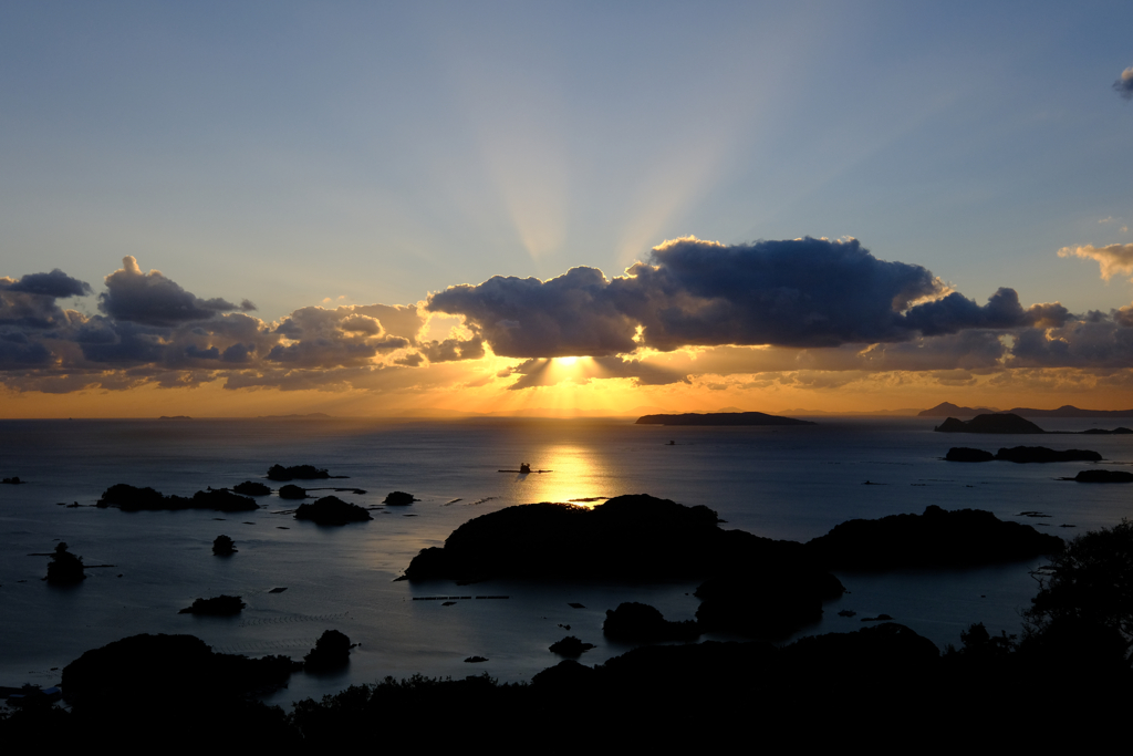 九十九島の夕日