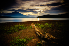 山中湖からの夕景