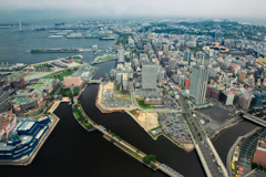 View of prefecture Yokohama from above