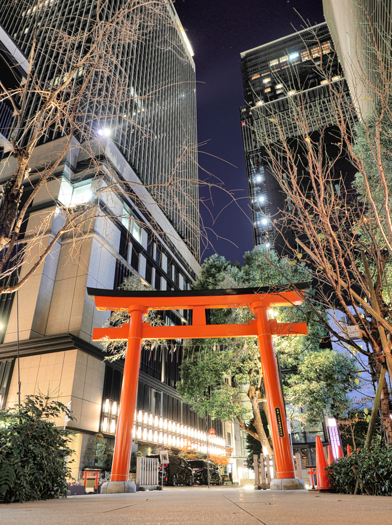 都心の中にある神社