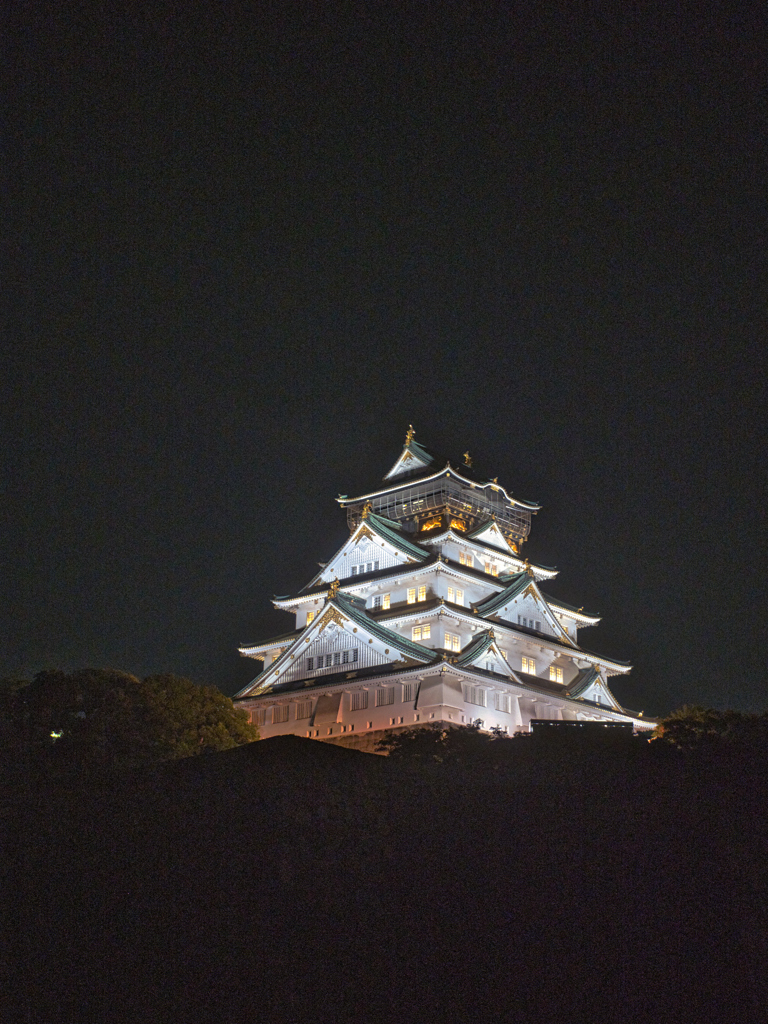 大阪城ライトアップ