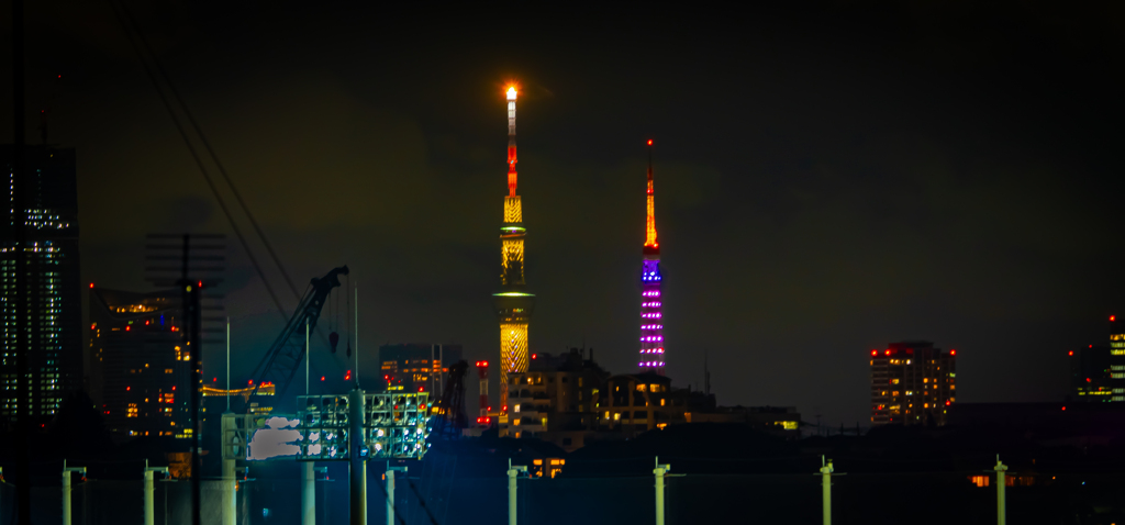 スカイツリー　東京タワー