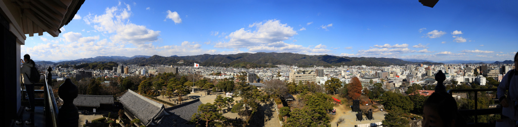 高知城から　北側パノラマ