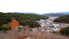 牧野公園　頂上から見る酒蔵の町　佐川町