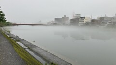 霧の市内