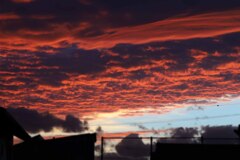 すんげぇヘヴィメタルな空。RedSkyだぁ！