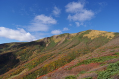 青空と安達太良山