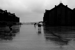 横浜雨景/赤煉瓦