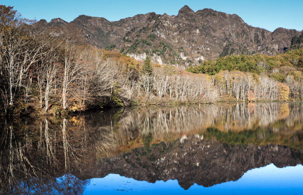 戸隠　鏡池の光景