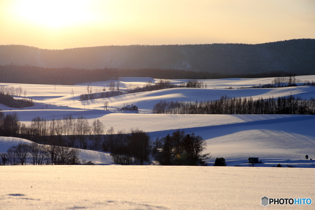 染まる丘陵地帯