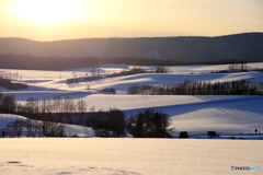 染まる丘陵地帯