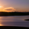 多摩湖の夕景（長秒露光の景）②