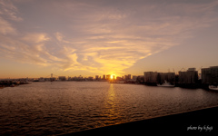 toyosu sunset view