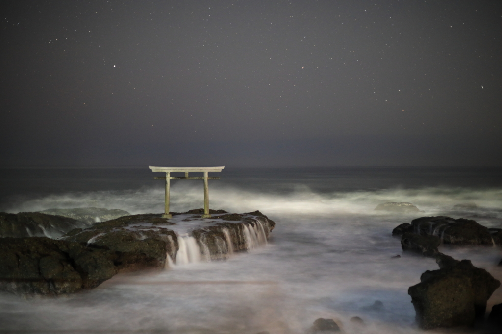 鳥居と星空