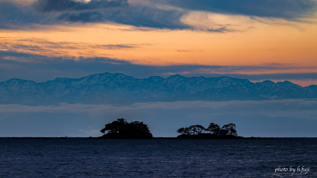 虻ヶ島と立山連峰①