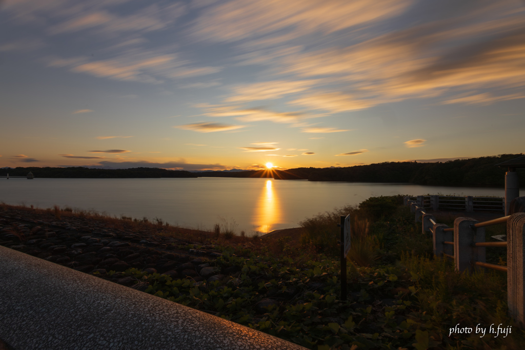 sayama lake sunset view 2