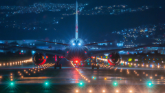 千里川の夜景