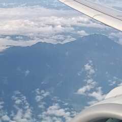飛行機から大山