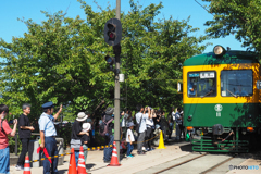 保存電車 - 月潟駅入線