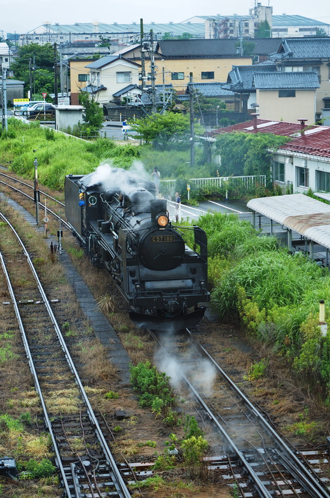 白い蒸気を残し…素顔のSL貴婦人