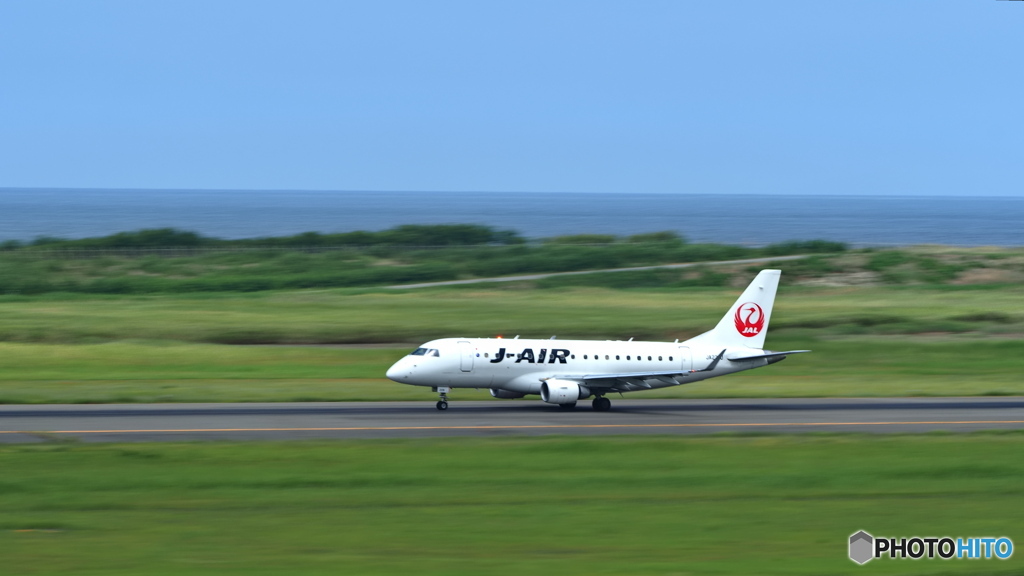 J-AIR機 着陸