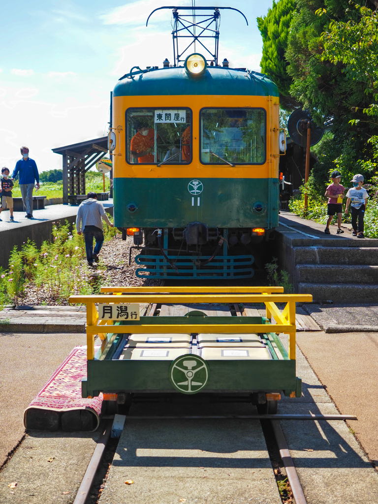 かぼちゃ電車とトロッコ