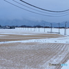 田んぼの雪景色