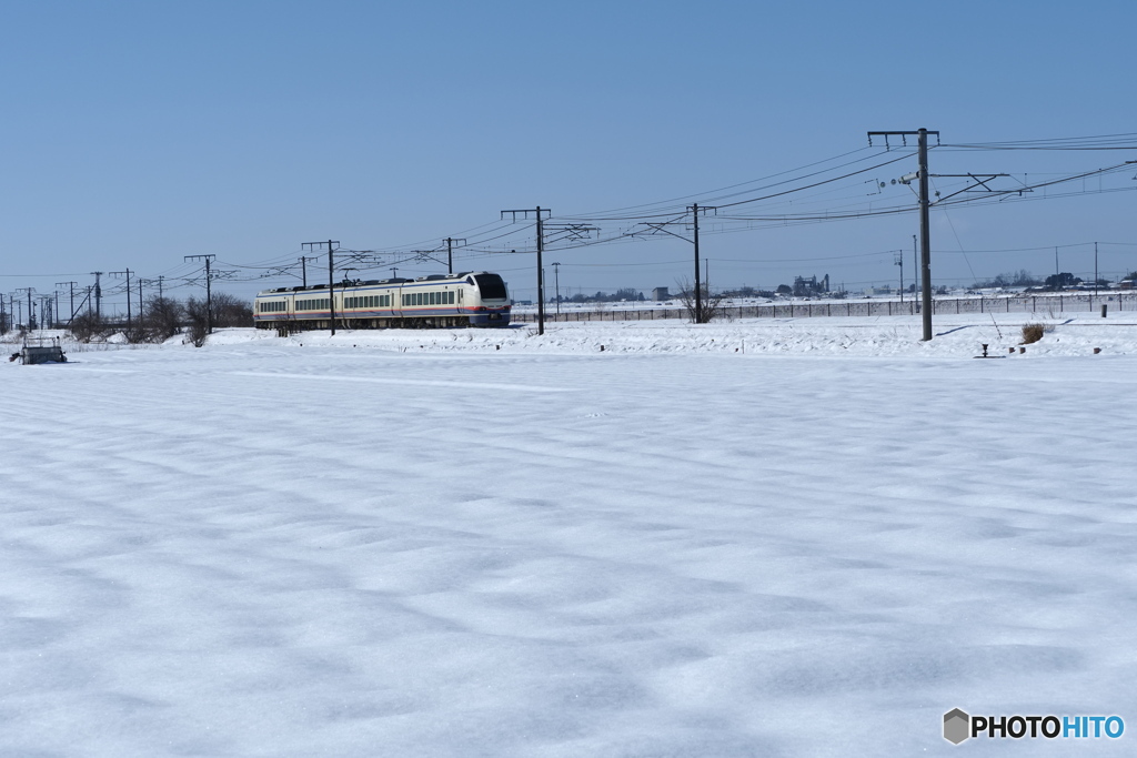 雪原行く