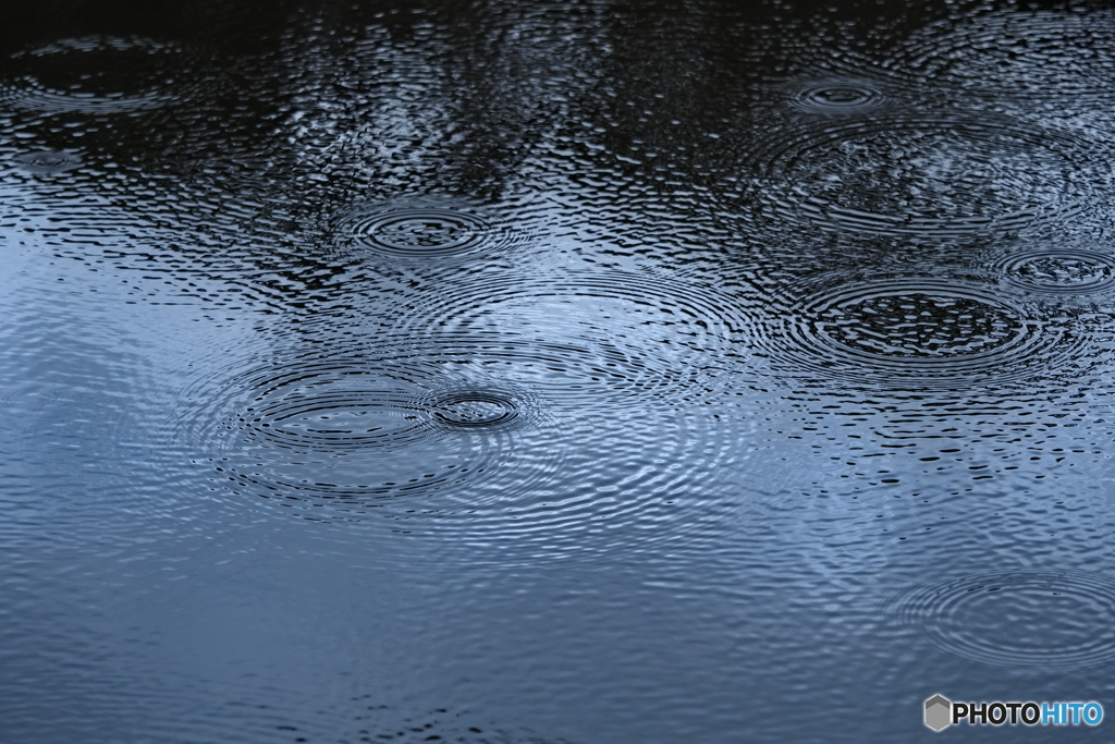 降り出した雨紋