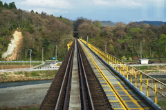 列車内から見た「一ノ戸川橋梁」