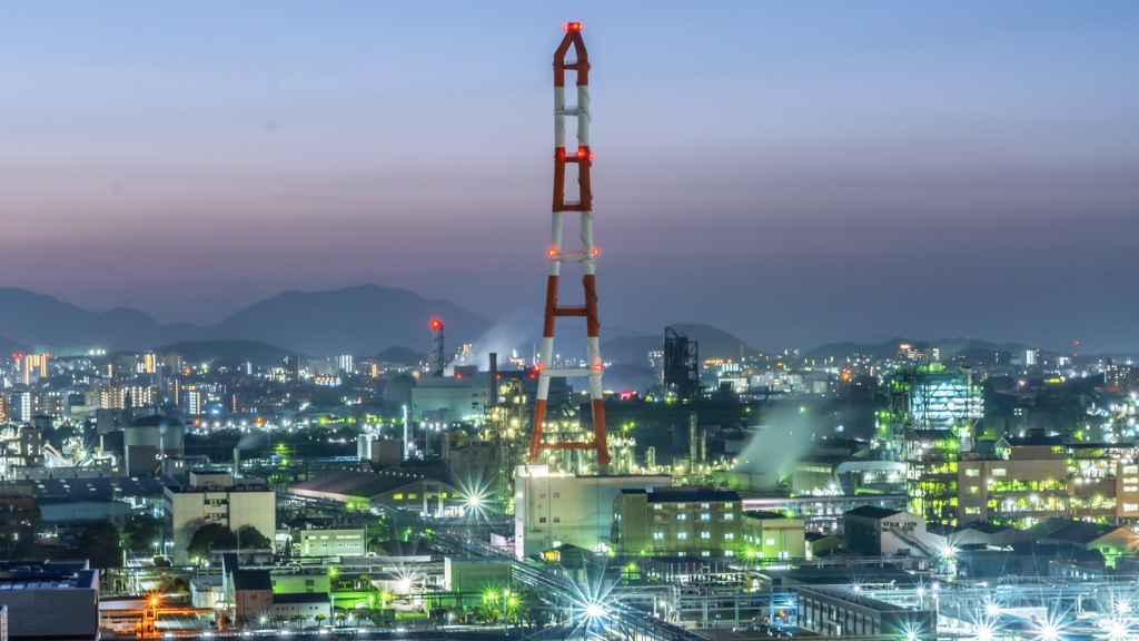 HDR風　工場夜景